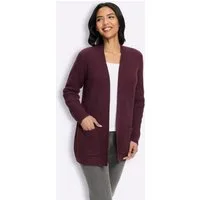 Sieh an! Strickjacke Strickjacke Langarm Rippoptik