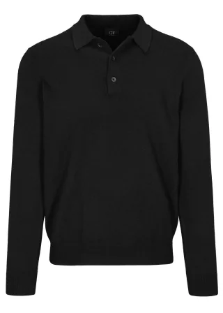 COMMANDER Finest Clothing - Polo-Pullover, uni black - Gr. - XL