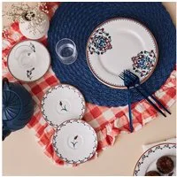 Karaca Kuchenteller Nakkas Dessert-Set für 6 Personen, 18-teilig