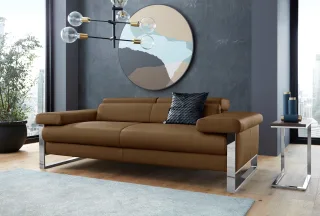 W.SCHILLIG 2-Sitzer "finn" German Design Award 2016, Fußgestell Chrom glänzend, Breite 210 cm