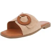Ital-Design Elegante Sommer-Sandalen – Komfort für jeden Anlass Pantolette (89372354) Blockabsatz Pantoletten in Hellbraun