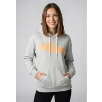 Urban Surface Kapuzenpullover Damen Hoodie Kapuzenpullover mit Frontprint Sweater, Kapuzensweatshirt mit seitl. Eingrifftaschen, mit Kapuze