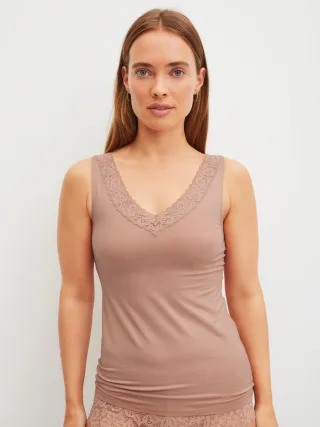 CALIDA - WOMEN Tank top timeless taupe - Gr. - S