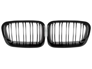 Kühlergrill DOPPELSTEG Schwarz Glanz für BMW 3er E46 Limo Touring 1998-01