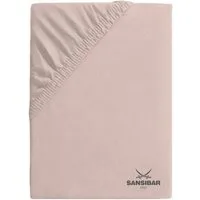 Sansibar Sylt Spannbettlaken Spannbettlaken "Sansibar Jersey Bettlaken“ Premium Qualität, Gummizug: rundum, mit hochwertigem Sansibar Logo-Druck, Fähnchen am Steg, Rundumgummizug