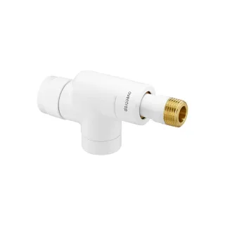 Oventrop Thermostatventil Baureihe E 1163262 DN15, 1/2", PN10, Axial, weiß