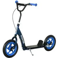 AIYAPLAY Scooter mit Bremse, Ständer, 2 Räder, 50 kg Belastbarkeit, 0 km/h, (Kinderroller, 1 tlg), höhenverstellbarer Tretroller für Kinder, Blau