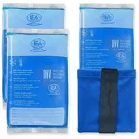 IEA Medical Kalt-Warm-Kompresse 3er Set Kalt-Warm Kompresse 12x20 cm inkl. Fleecehülle mit Band, 3-tlg., 3x Gelkompresse + Fleecebezug, Fixierband, für Kälte & Wärme