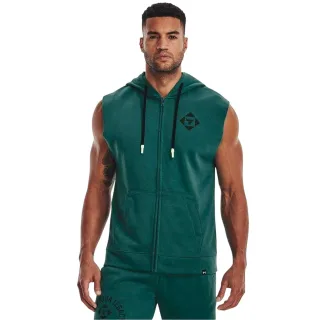 Under Armour - "Project Rock" Kapuzenpullover für Herren, mit Kapuze, Ärmellos (Grün)