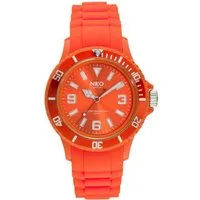Neo Watch Quarzuhr Damenuhr Herrenuhr unisex orange NICE-1 Armbanduhr Modell N1-020, Mineralglas, Damen Herren Uhr, oranges Gehäuse, oranges Armband