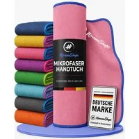 NirvanaShape Reisehandtuch Mikrofaser Handtücher Set, Badehandtuch, Reisehandtuch, Strandtuch, Ecktasche mit Reißverschluss, saugfähig, leicht, schnelltrocknend