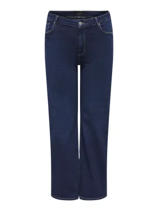 ONLY CARMAKOMA - CARWILLY HW WIDE JEANS CRO NOOS Dark Blue Denim - Gr. - 44/32