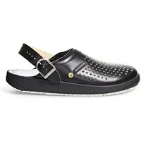 Abeba Berufs-Clog – Leder Esd Rubber-Sohle Src Rutschhemmung Berufsschuh