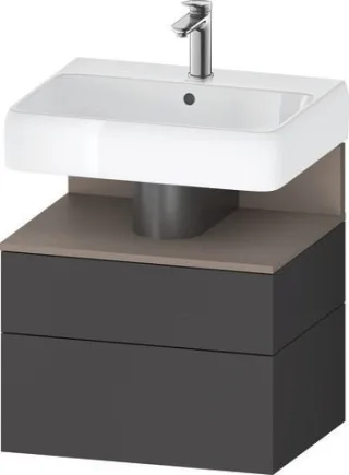 Duravit Qatego Waschtischunterbau wandhängend Graphit Matt 590x470x590 mm - QA4393043490000 QA4393043490000