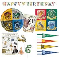 Unique Industries Inc. Kindergeschirr-Set XXL Partyset Harry Potter, 45 tlg. Kindergeburtstag Zauberer, 8 Personen