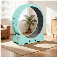 GarveeMore Tierlaufrad mit Trainingszubehör, Durchbrochenes Design, Durchmesser 87 cm, für Katzen bis 16,3 kg, grün
