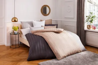 OTTO home Bettwäsche "Malia in Gr. 135x200 oder 155x220 cm" 2 zeitlose Bettwäsche aus Baumwolle, Bettwäsche in Mako-Satin-Qualität