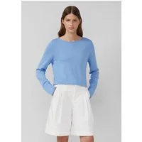 s.Oliver Longpullover Strickpullover Weicher Feinstrickpullover mit Rollkanten