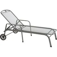 MWH Gartenliege Gartenliege Savoy, 187 x 81 x 52 cm, Gartenliege mit verstellbarem Kopfteil in verspielt-nostalgischem Design