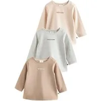 Next Langarmshirt 3er-Pack langärmelige Baby T-Shirts (3-tlg)