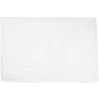 Julie Julsen Badematte 1-Badematte-Weiss-50 x 40 cm, Baumwolle, Doppelrahmen