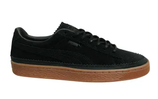 Puma Suede Classic Bogue Schnürung schwarze Leder -Herren -Trainer 366631 01