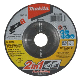 Makita Schruppscheibe 2in1, 125 x 2 mm - B-51655