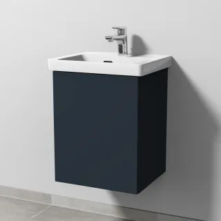 Sanipa 3way Waschtischunterbau zu Villeroy & Boch Subway 3.0 Waschtisch mit 1 Tür, Marine-Matt SP8431R
