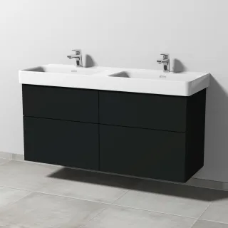 Sanipa 3way Waschtischunterbau zu Laufen Pro S Waschtisch mit 4 Auszügen, Vulkan-Matt SP7711V
