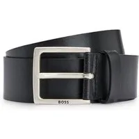BOSS Ledergürtel Rummi_Sz40 aus italienischem Leder mit Metall-Details in Antik-Optik