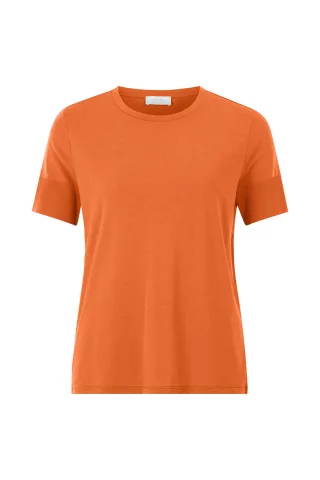 Rich & Royal - T Fineknit Shirt mandarina - Gr. - S