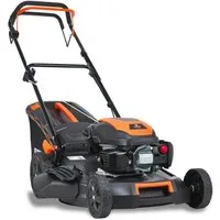 FUXTEC Benzinrasenmäher FX-RM5170, 50,8 cm Schnittbreite, 51 cm Schnittbreite, 60 L Fangkorb, 4in1 Mäher, EasyClean, 4 PS