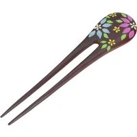 Guru-Shop Haarspange Holz Haarspange, Haarnadel - Blumen