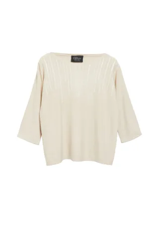 s.Oliver BLACK LABEL - Strickpullover mit 3/4-Arm beige - Gr. - 34