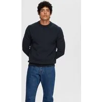 Selected Rundhalspullover SLHDANE LS KNIT STRUCTURE CREW NECK NOOS Baumwolle, regular fit