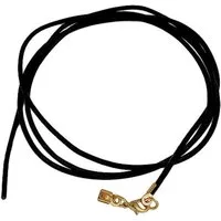 unbespielt Lederband Lederband Schwarz Karabinerverschluss Goldfarben 1m Lang Kürzbar, Modeschmuck für Damen und Herren