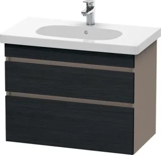 Duravit DuraStyle Waschtischunterbau wandhängend Eiche Schwarz & Basalt Matt 800x453x610 mm - DS6484 DS648401643