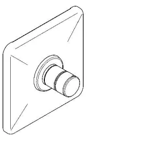 KWC Aquarotter Durchgangsventil, F3, hydraulisch, o. Mischung, UP, Umrüstung AQRM704/676, 2030051029 2030051029