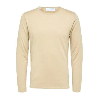 Rocks Knit Crew Neck Kelp von Selected in der farbe Beige und in größe S.