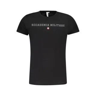 Accademia Militare Schwarzes Baumwoll-T-Shirt für Herren