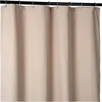 ANRO Duschvorhang WAFFEL Anti-Schimmel Waffel Hochwertig Badezimmervorhang Wasserperlend Breite 180 cm (Packung, 1-tlg., Duschvorhang inkl. Aufhängeringe), robuster Vorhang Stangenaufhängung 180x200cm Spa Design Beige