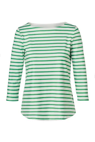 Caroline Tensen Oxford-Streifentop Weiß/Grün