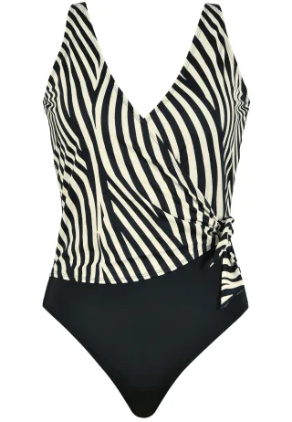 NATURANA - Shapewear Badeanzug black multicolor - Gr. - 46C