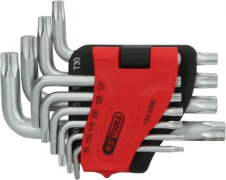 KS Tools Torx-Winkelstiftschlüssel-Satz, kurz, 10-tlg - 151.4900