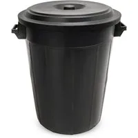 Spetebo Regentonne Kunststoff Universaltonne Regentonne - 100 Liter, 100 l, (Stück, 1-tlg., Mit Deckel und Tragegriffen), 2 stabile Griffe für einfaches Transportieren