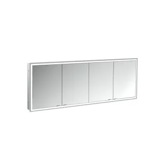 Emco prime Unterputz-Lichtspiegelschrank 949706299 2000x730mm, 4-türig, aluminium/spiegel