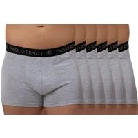 Paolo Renzo Boxershorts (6-St) Atmungsaktive Fitted Herren Boxer Shorts / Hipster Shorts aus hochwertiger Baumwolle in verschiedenen Farben und Größen