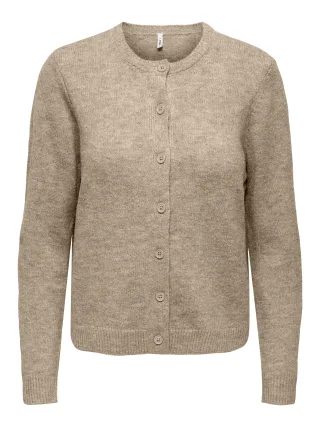 ONLY - ONLOLIVIA LS O-NECK CARDIGAN CC KNT Weiß - Gr. - L