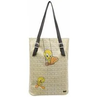 DOGO Umhängetasche Tall Bag Damen Schultertasche Tweety Moods Damen Schultertasche, Handgefertigt