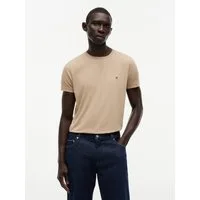 Tommy Hilfiger T-Shirt STRETCH SLIM FIT unifarben, casual, slim fit, Baumwollmix, Rundhals